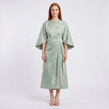 Alice - Floral Midi Dress with Sculpted Waist