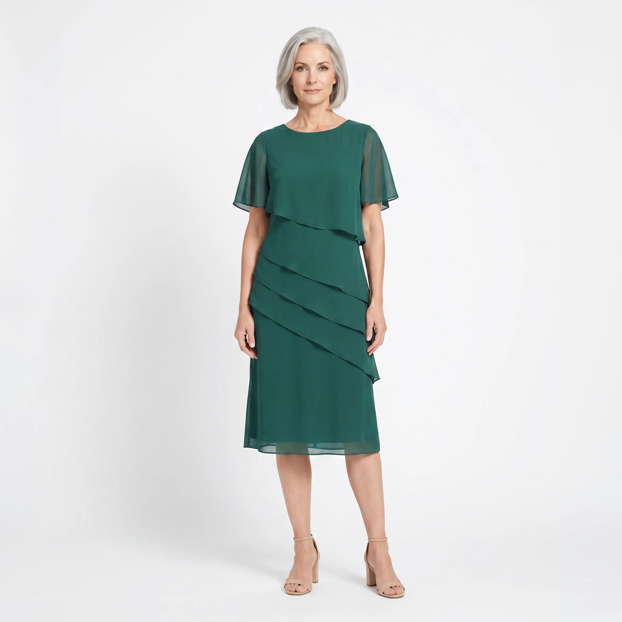 Daisy - Elegant Ruffled Dress with Flattering Comfort