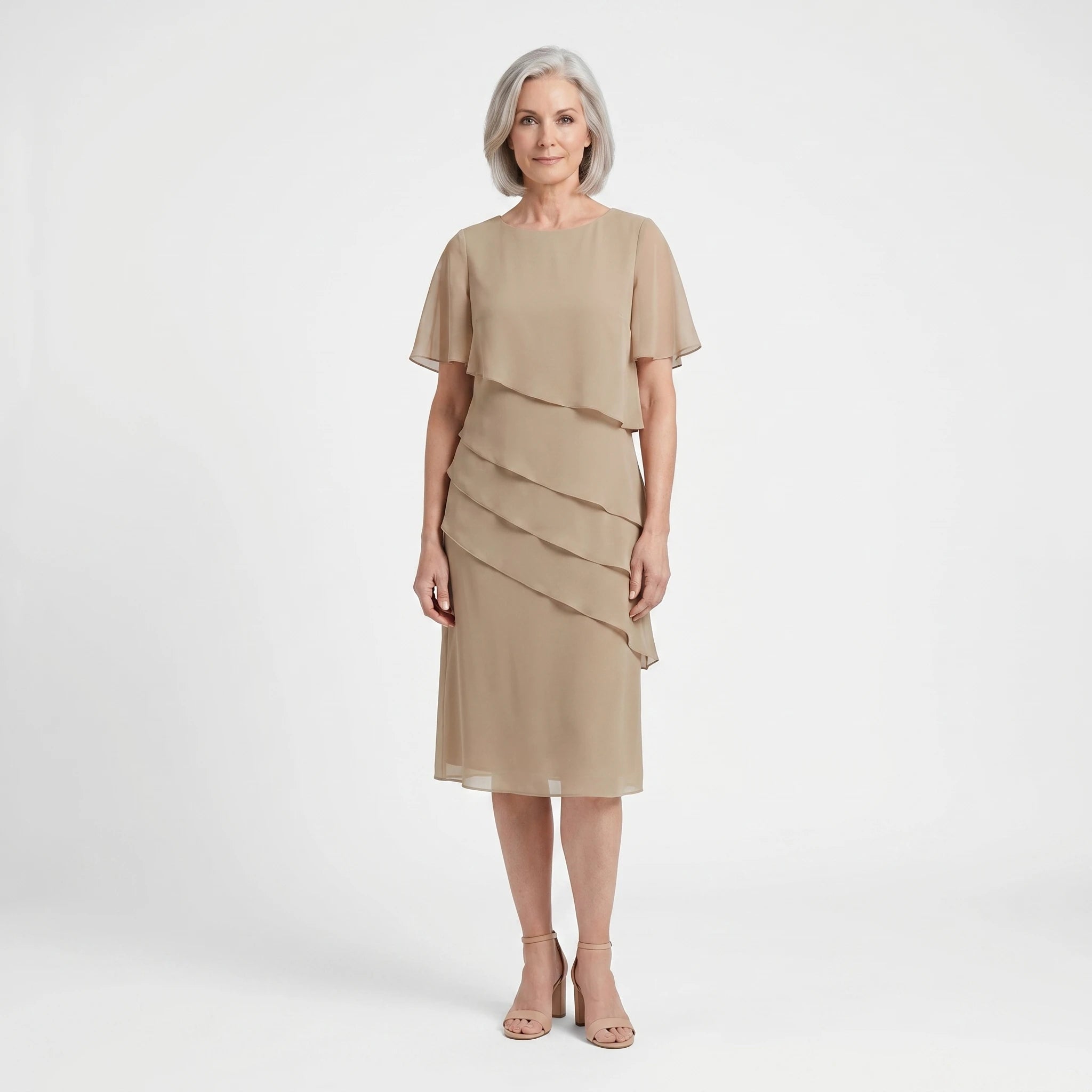 Daisy - Elegant Ruffled Dress with Flattering Comfort