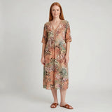 Niamh - V-Neck Dress with Print