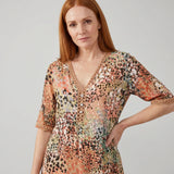 Niamh - V-Neck Dress with Print