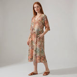 Niamh - V-Neck Dress with Print
