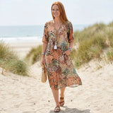 Niamh - V-Neck Dress with Print