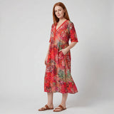Niamh - V-Neck Dress with Print