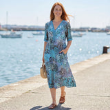 Niamh - V-Neck Dress with Print