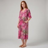 Niamh - V-Neck Dress with Print
