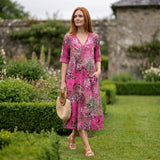 Niamh - V-Neck Dress with Print