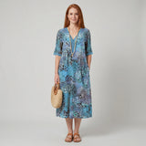 Niamh - V-Neck Dress with Print