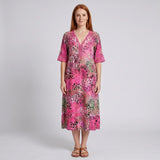 Niamh - V-Neck Dress with Print