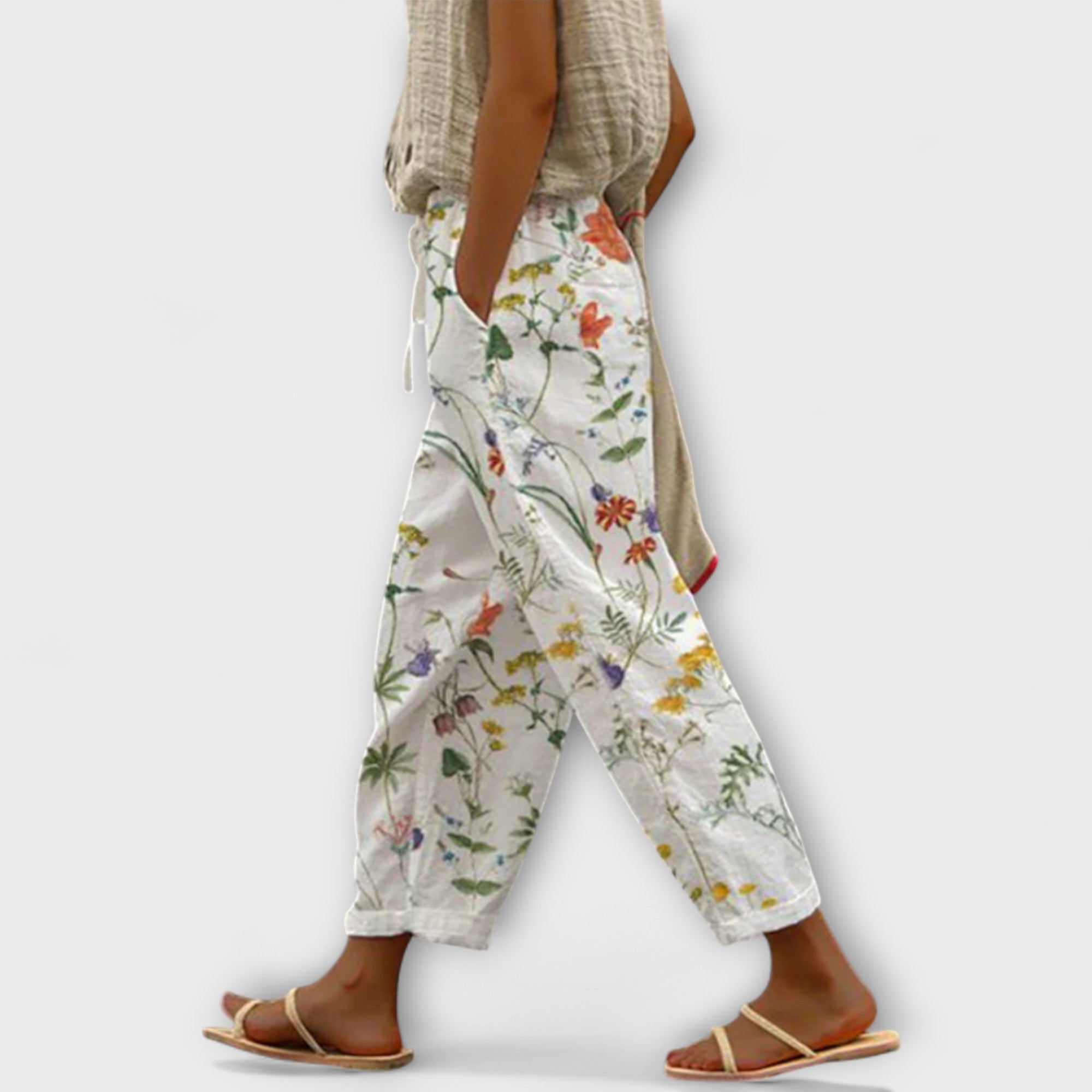 Airish – Characteristically Printed Casual Button Trousers